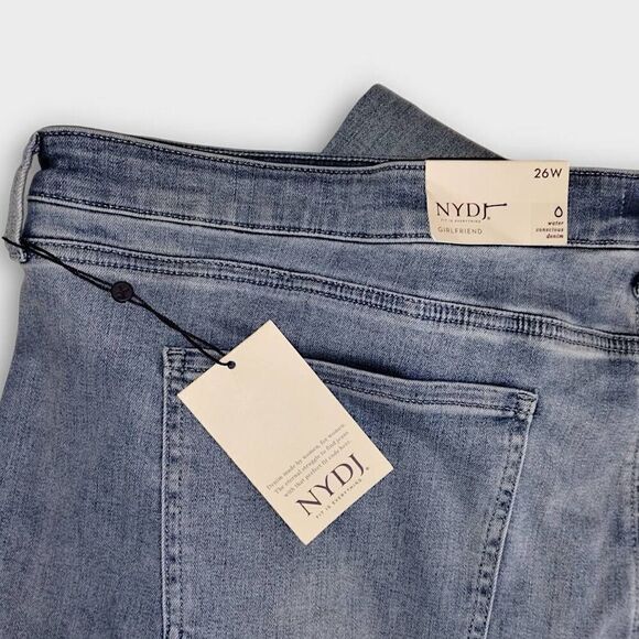 NYDJ Womens Jeans Sz 26W Girlfriend Faded High Rise Straight Leg Plus Classicore - Picture 6 of 12